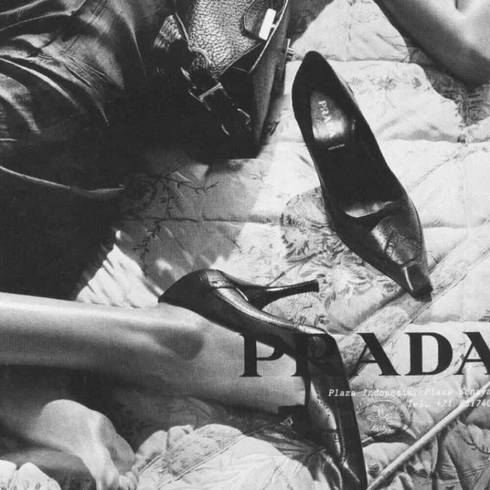 Prada 2003 archival low heel square toe pumps brogue heels leather shoes 38 - Picture 4 of 15